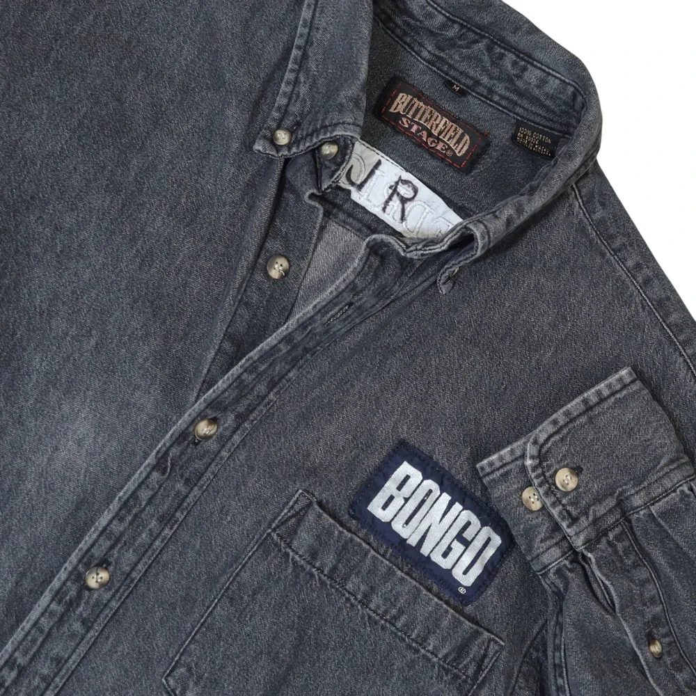 Vintage 90s Pepsi Brew Crew Denim Shirt M‎ Workwear Bowling Promo Patch